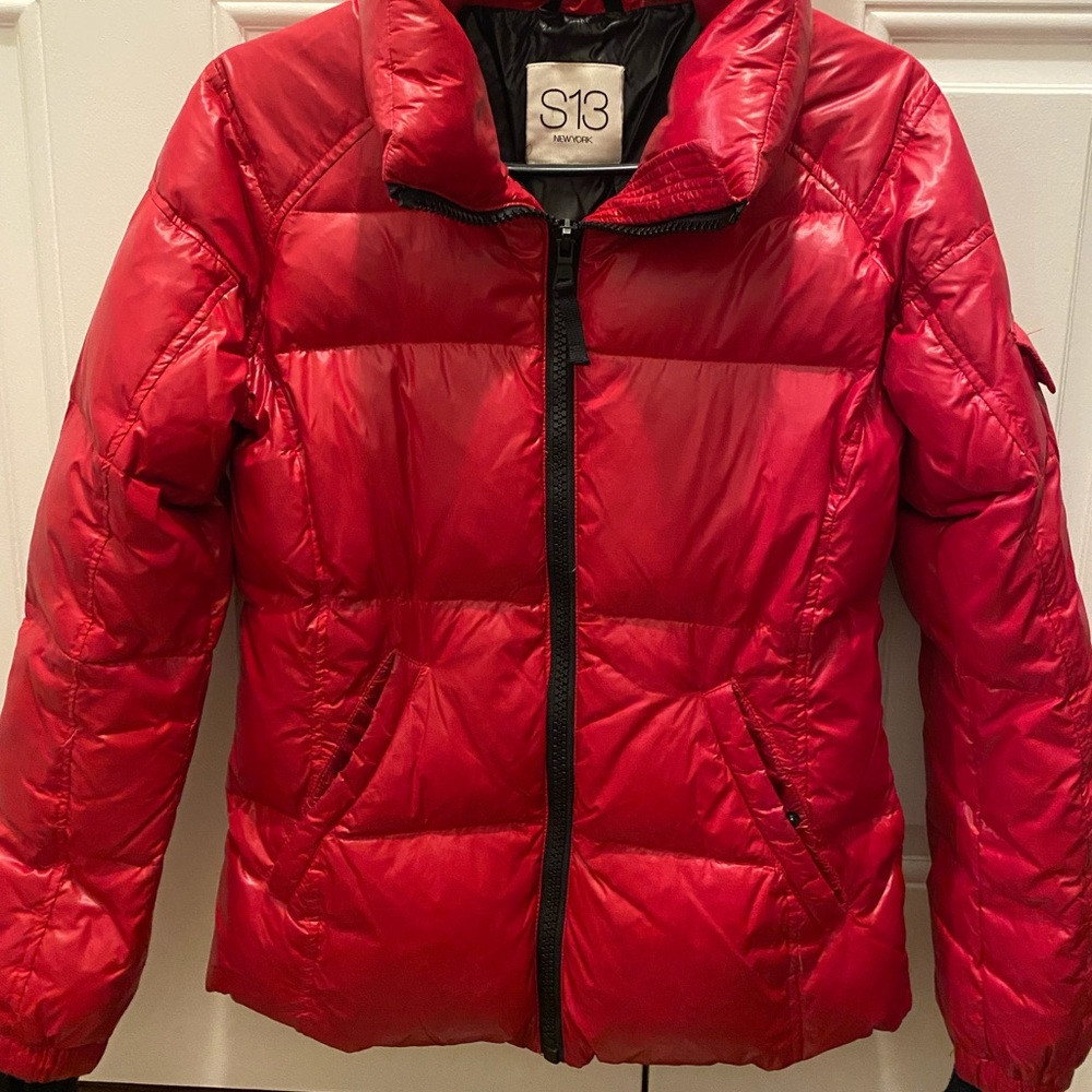 S13/NYC Red Puffer Jacket